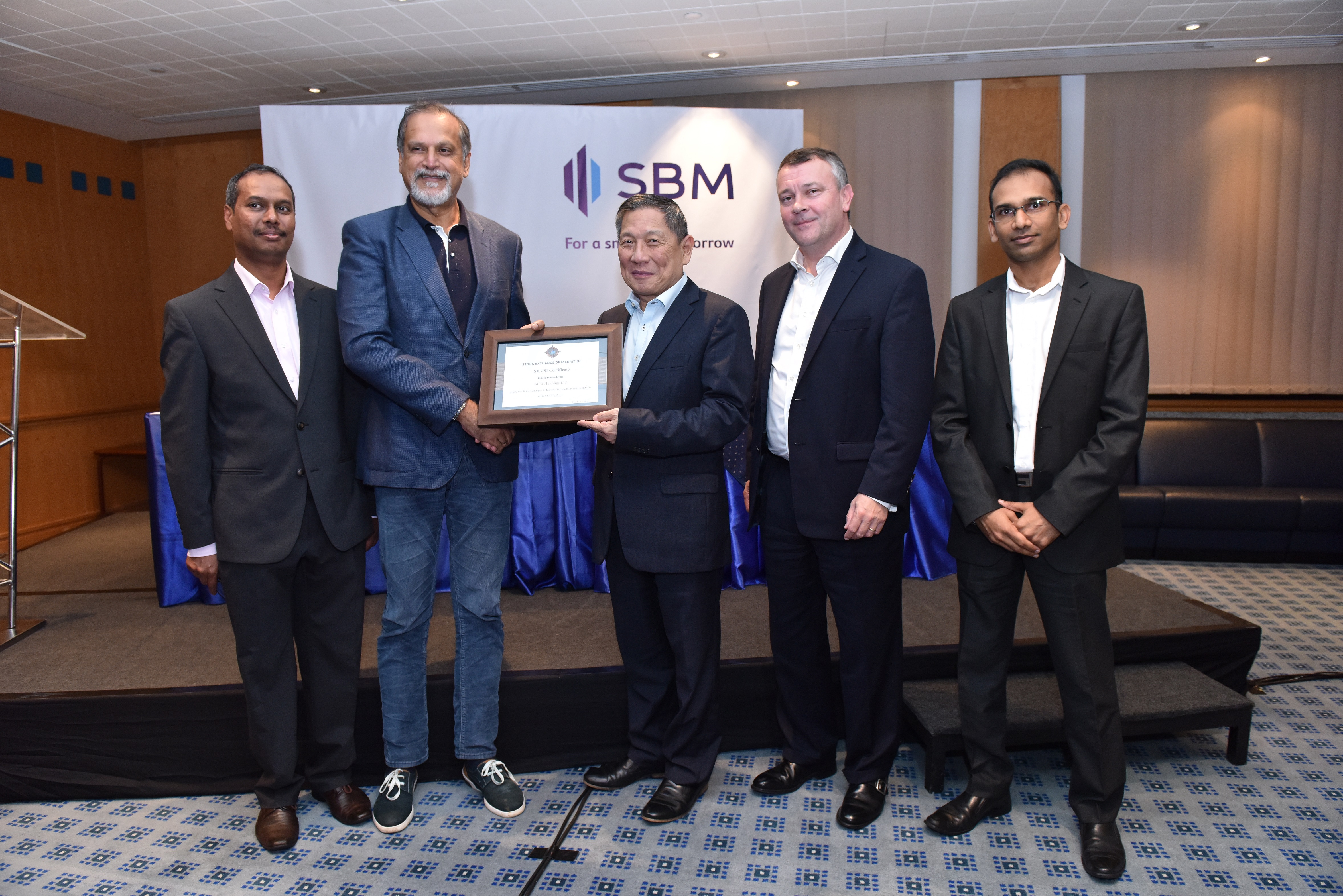 The Stock Exchange of Mauritius welcomes the SBM Group to the SEM Sustainability Index